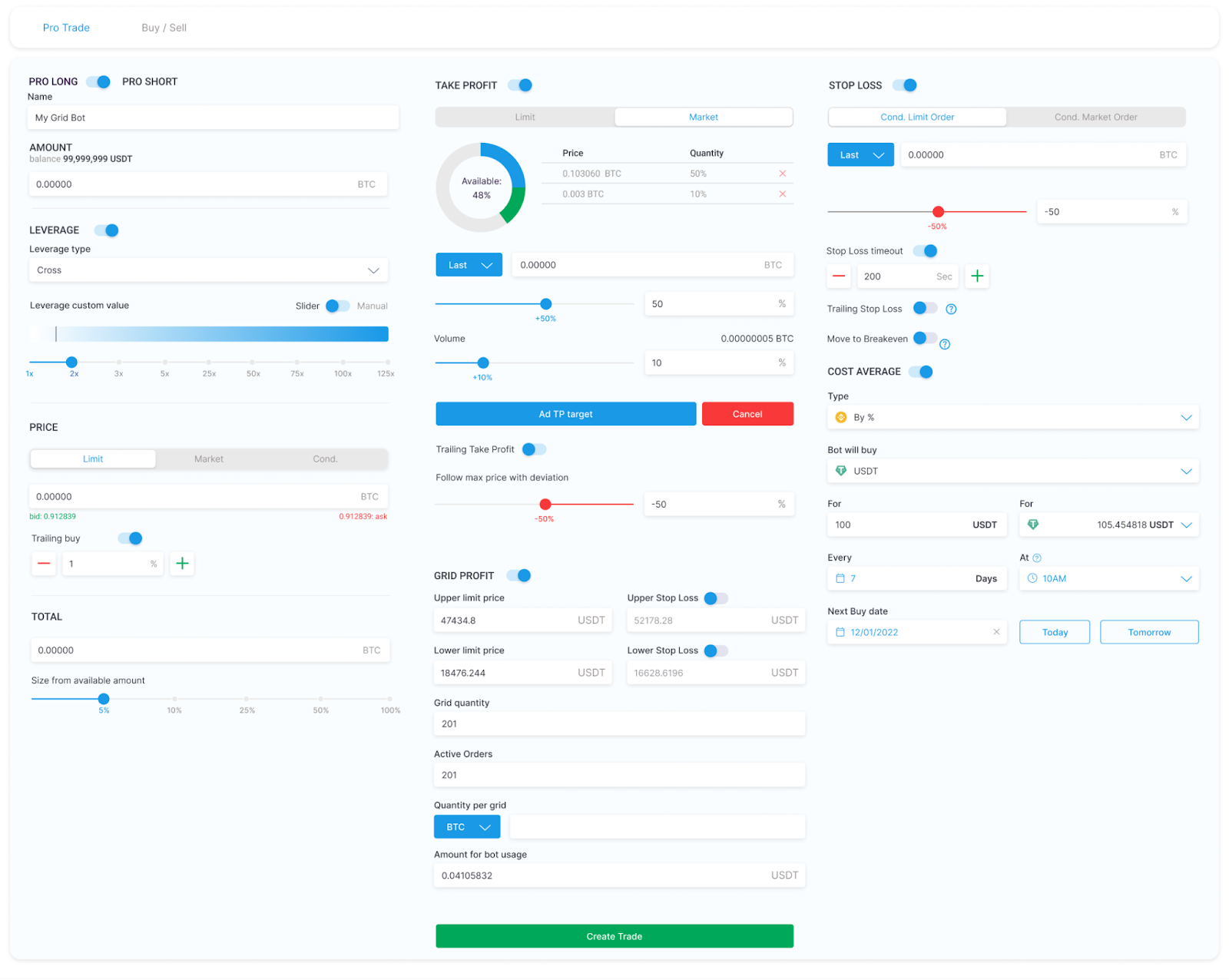 Advanced crypto users can design sophisticated trading strategies from the Pro Trade Terminal. Source: CeDeFiAi