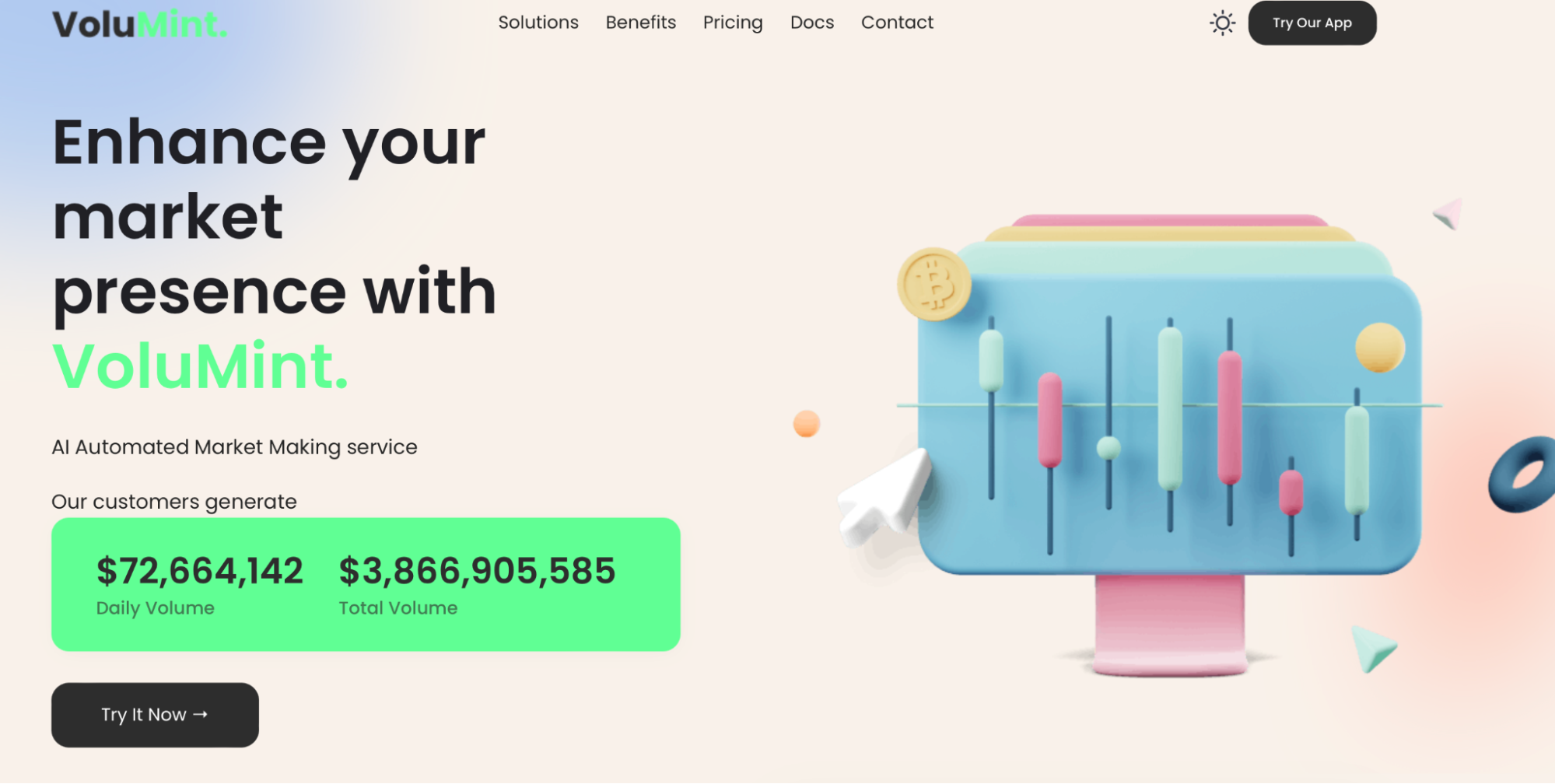 VoluMint’s AI-powered market-making service generated nearly $4 million for its customers. Source: VoluMint