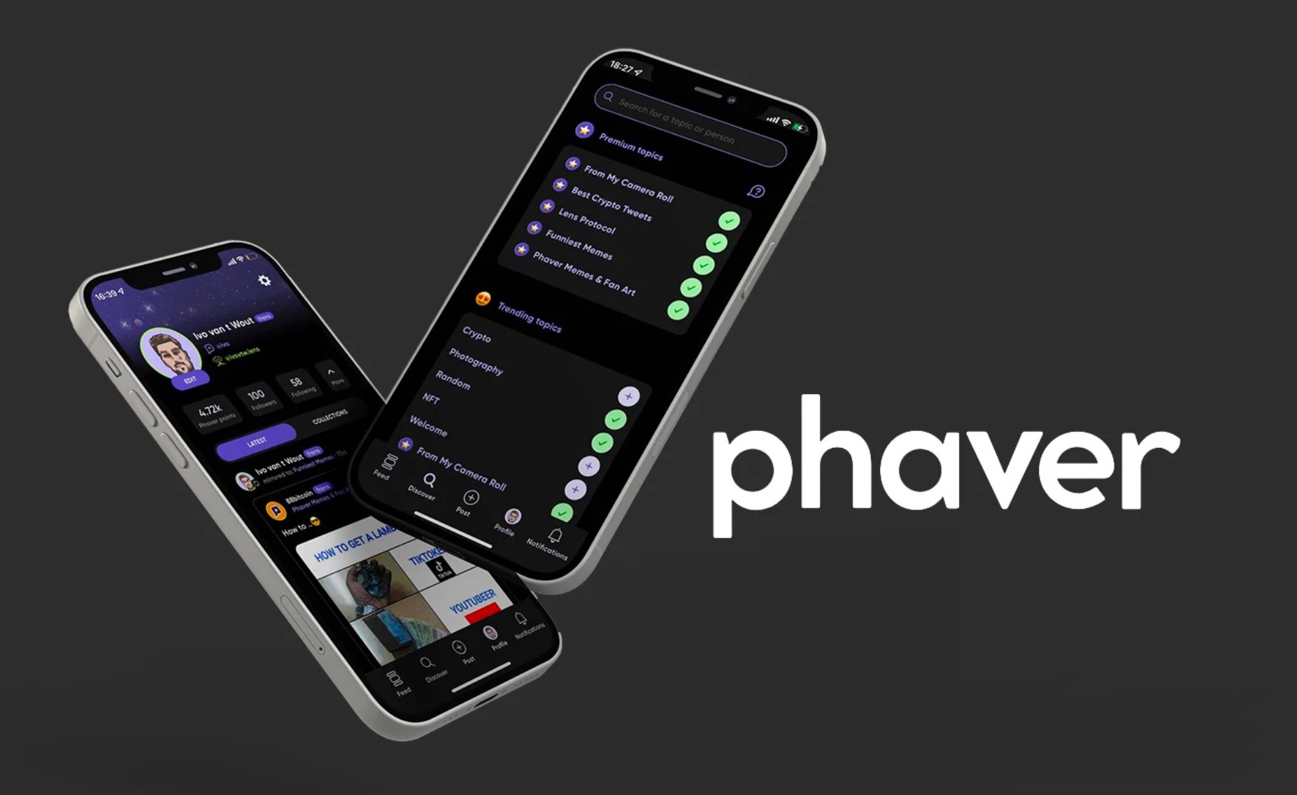 Creating a Phaver profile requires no blockchain knowledge, making it accessible to all users. Source: Phaver