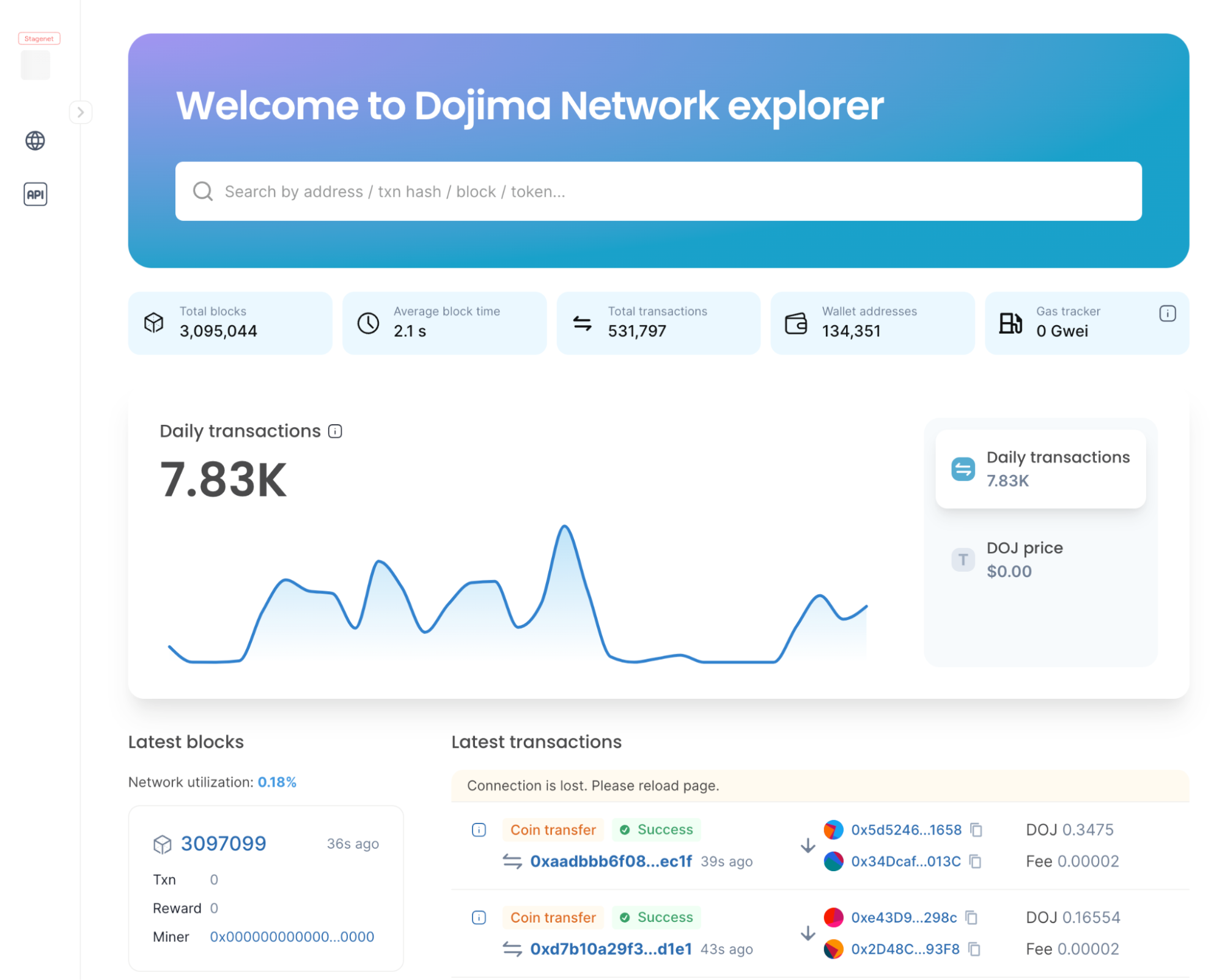 Dojima offers an omnichain explorer for a holistic view of the blockchain space.