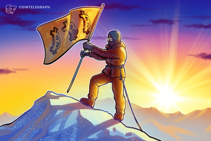 Bitcoiner raises the orange flag on Mount Everest