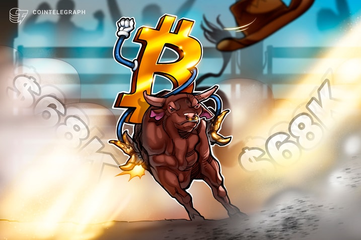 Bitcoin bulls grill $68K as US rebound lifts BTC price 7% in a day